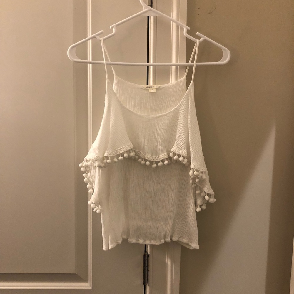 White crop shirt. Size medium.
